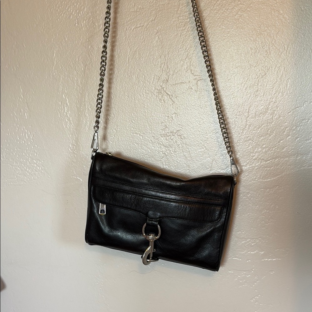 Rebecca Minkoff MAC Black Crossbody Bag with Chain Strap